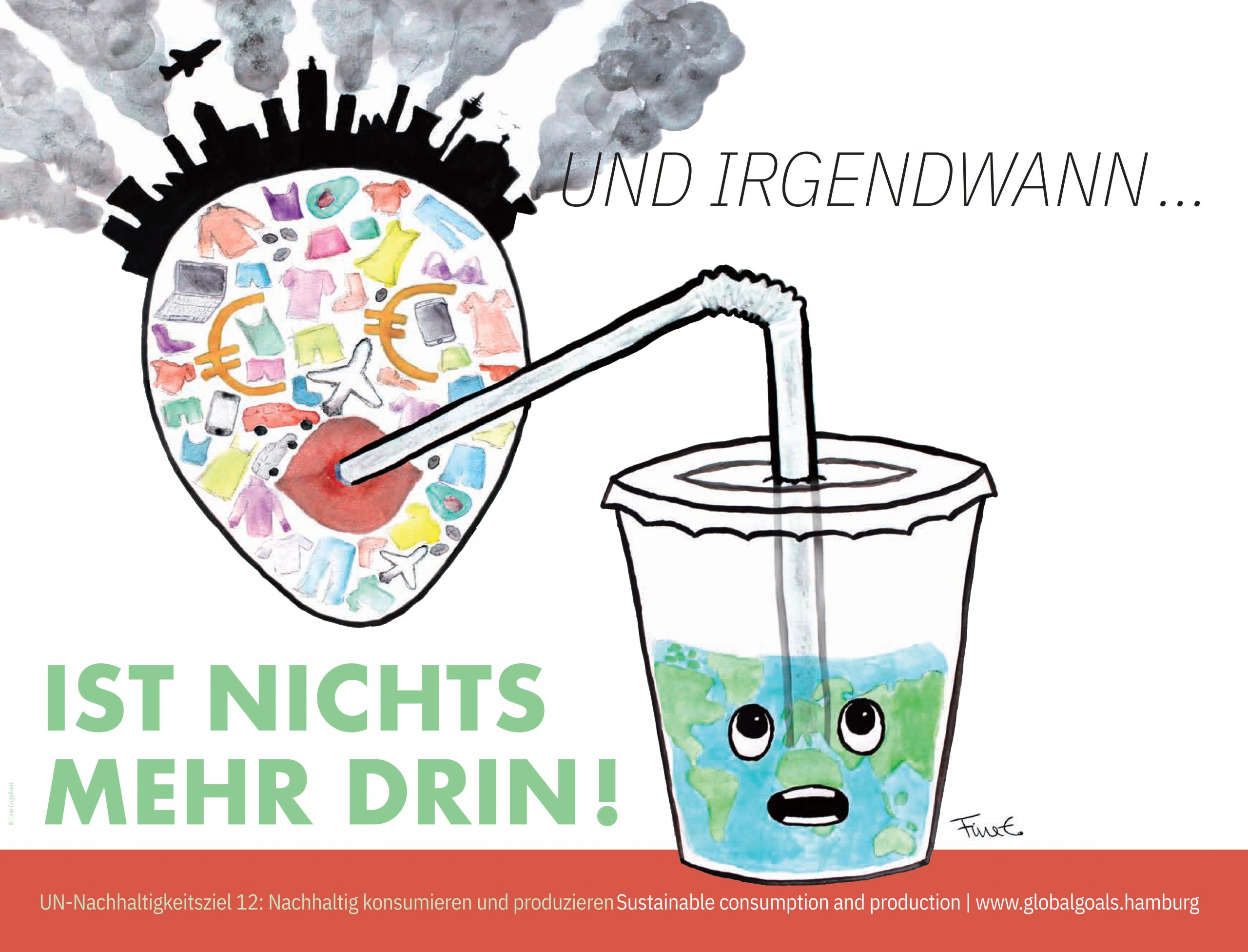 Wandbild zum UN-Nachhaltigkeitsziel „Nachhaltig produzieren und konsumieren“ Wandbild zum UN-Nachhaltigkeitsziel „Nachhaltig produzieren und konsumieren“
